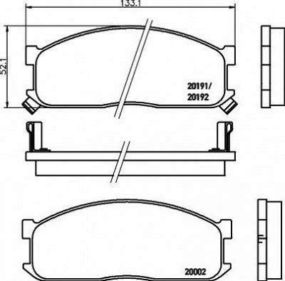 HELLA PAGID 8db355006211 -  Комплект тормозных колодок, дисковый тормоз